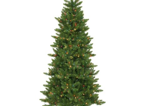 Vickerman 12F Camdon Fir Slim Artificial Christmas Tree Multi-Colored LED Lights For Cheap