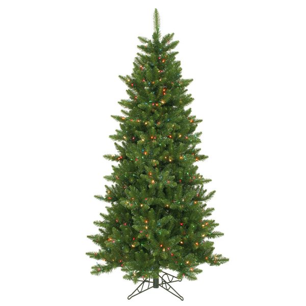 Vickerman 12F Camdon Fir Slim Artificial Christmas Tree Multi-Colored LED Lights For Cheap