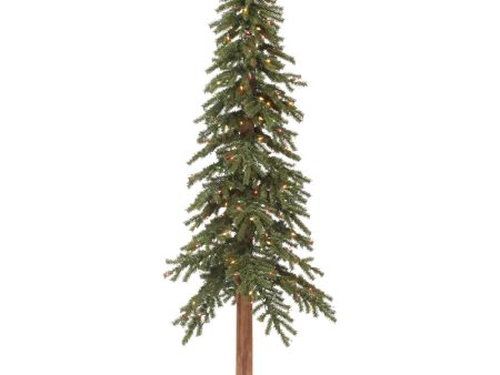 Vickerman 5F x 28-in Alpine Artificial Christmas Tree Multi-colored LED Lights Online now