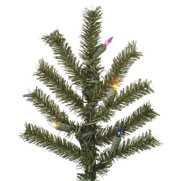 Vickerman 5F x 28-in Alpine Artificial Christmas Tree Multi-colored LED Lights Online now