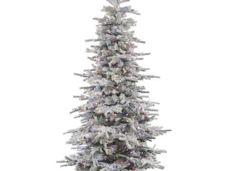 Vickerman 10F Sierra Fir Slim Artificial Christmas Tree Multi-Colored LED lights Sale