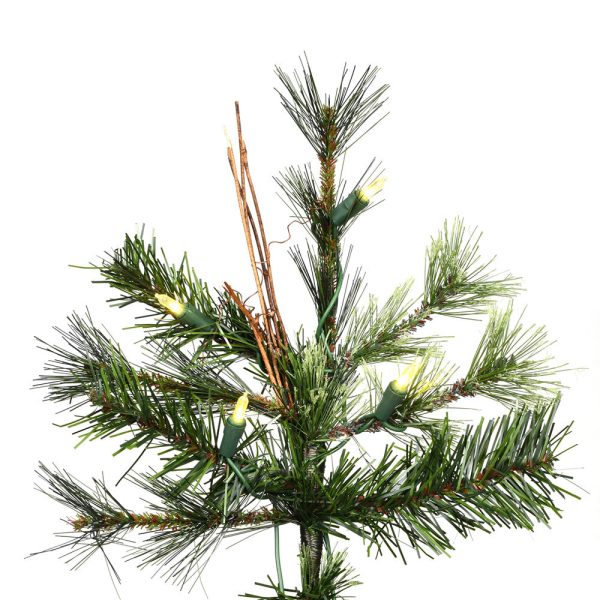 Vickerman 12F Mixed Country Pine Slim Artificial Christmas Tree in LED Lights on Sale