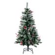 Vickerman 4.5F Snow Tipped Pine and Berry Artificial Christmas Tree Unlit Fashion