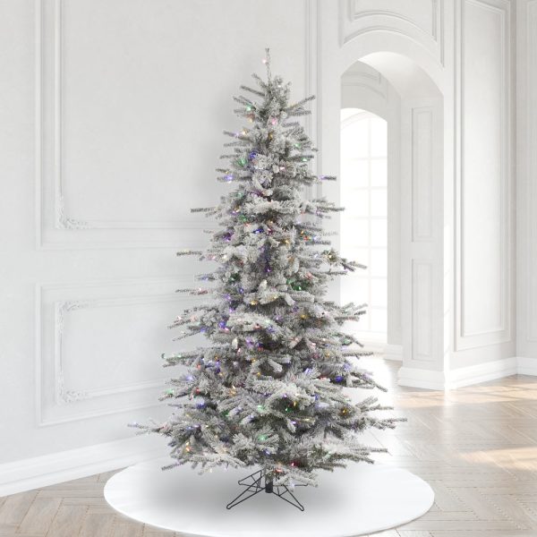 Vickerman 12F Sierra Fir Artificial Christmas Tree Multi-Colored LED lights Online Hot Sale