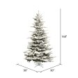 Vickerman 14F Flocked Sierra Fir Artificial Christmas Tree Unlit Fashion