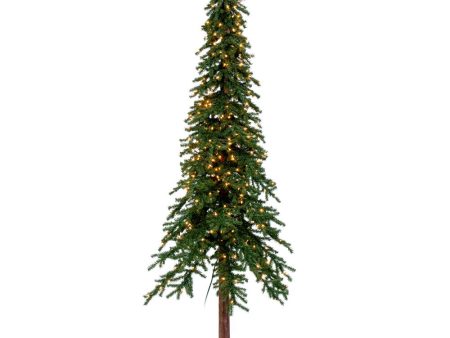 Vickerman 8F x 50-in Alpine Artificial Christmas Tree Warm White LED Lights Online Hot Sale