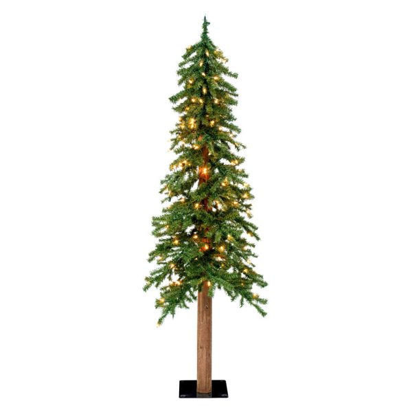 Vickerman 5F Natural Alpine Artificial Christmas Tree Clear Incandescent Lights For Discount