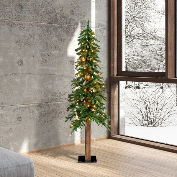 Vickerman 5F Natural Alpine Artificial Christmas Tree Clear Incandescent Lights For Discount