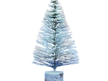 Vickerman 10-in Flocked Village Artificial Christmas tree For Sale