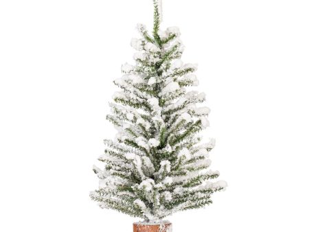 Vickerman 18-in flocked Mini Pine Artificial Christmas tree on Sale