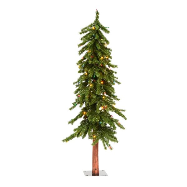 Vickerman 4F x 25.5-in Alpine Artificial Christmas Tree Multi-colored LED Lights Discount