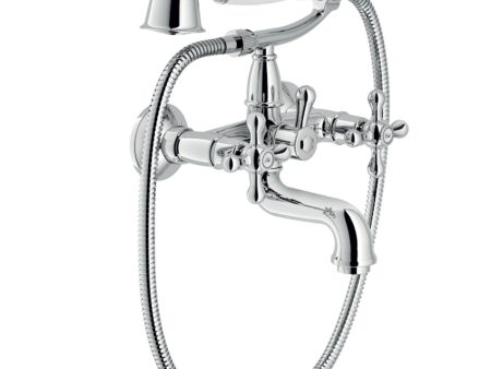 Rubinetto Miscelatore Vasca Esterno Doccetta 1 Getto Muro CR Nobili serie Grazia finitura Cromo art. GRC5001CR For Cheap