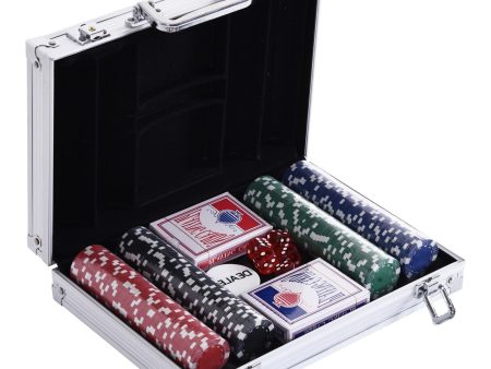 Easycomfort Valigetta Poker Professionale in Alluminio, Set Poker con 200 Fiches e 2 Mazzi per Texas hold em e Blackjack Discount