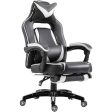 Easycomfort Sedia Ufficio Gaming Economica Poltrona Reclinabile Con Poggiapiedi Regolabile In Altezza Rotelle Tessuto 65 × 64 × 114-123.5cm Bianco Online