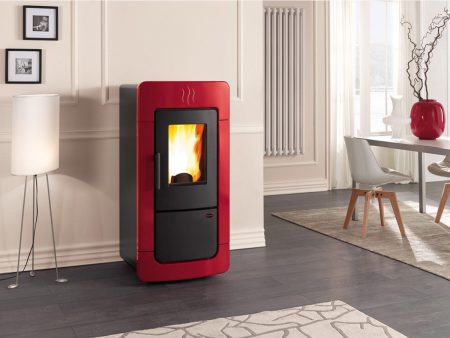 Termostufa a Pellet La Nordica Extraflame Modello DIADEMA ACS IDRO 28,4 kW Colore Bordeaux Sale