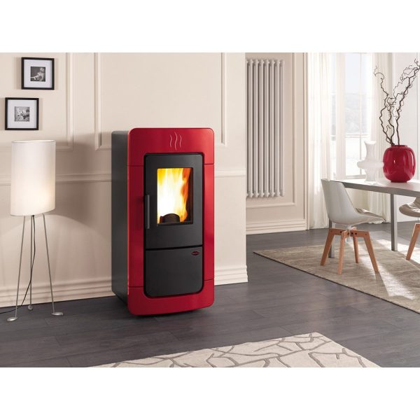 Termostufa a Pellet La Nordica Extraflame Modello DIADEMA ACS IDRO 28,4 kW Colore Bordeaux Sale