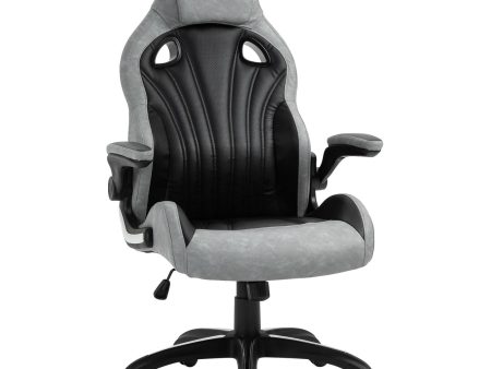 EASYCOMFORT Sedia da Ufficio Poltrona Gaming, Ergonomica con Schienale Alto, Girevole e Altezza Regolabile, Nero e Grigio Online