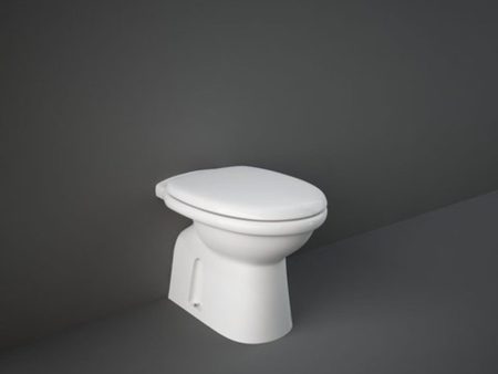 Vaso WC a Pavimento Rak Karla in Ceramica con Scarico a Muro Sedile Termoindurente con cerniera in nylon originale Cheap