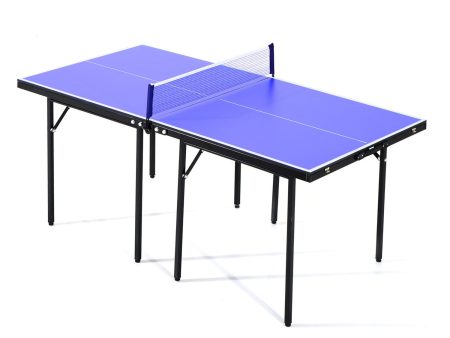 Easycomfort Tavolino da Ping Pong Pieghevole in Legno MDF 153 x 76.5 x 67cm Blu e Nero Online Hot Sale