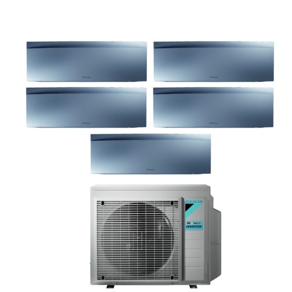 Climatizzatore Condizionatore Daikin Bluevolution Penta Split Inverter serie EMURA SILVER III 9+9+9+12+15 con 5MXM90N R-32 Wi-Fi Integrato 9000+9000+9000+12000+15000 Colore Argento  - Garanzia Italiana For Sale