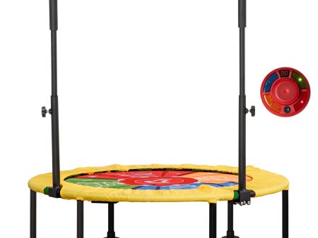 EASYCOMFORT Trampolino Elastico Pieghevole con Manubrio e Tappeto da Ballo, per Fitness e Gioco, Փ102x89-114cm Online Sale