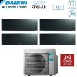 Climatizzatore Condizionatore Daikin Bluevolution Quadri Split Inverter serie EMURA BLACK III 7+7+12+18 con 4MXM80N R-32 Wi-Fi Integrato 7000+7000+12000+18000 Colore Nero  - Garanzia Italiana Fashion