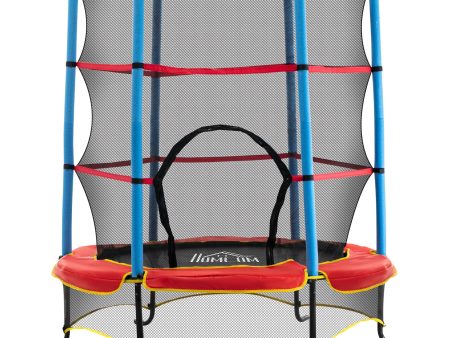 EASYCOMFORT  Trampolino Elastico da Interno ed Esterno per Bambini 3-6 Anni, Telaio in Acciaio e Tappeto in PP e Poliestere con Design senza Molle, ?165x162 cm Fashion