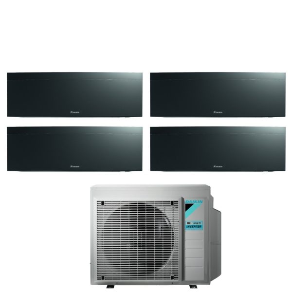 Climatizzatore Condizionatore Daikin Bluevolution Quadri Split Inverter serie EMURA BLACK III 7+7+9+12 con 4MXM80N R-32 Wi-Fi Integrato 7000+7000+9000+12000 Colore Nero  - Garanzia Italiana For Cheap