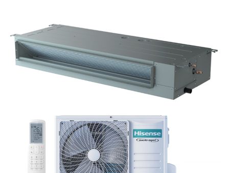 Climatizzatore Condizionatore Hisense Inverter Canalizzato Canalizzabile serie TURBO 18000 Btu ADT52UX4RCL8 + AUW52U4RJ8 R-32 Wi-Fi Optional Classe A++ A++ con Telecomando di serie Online now