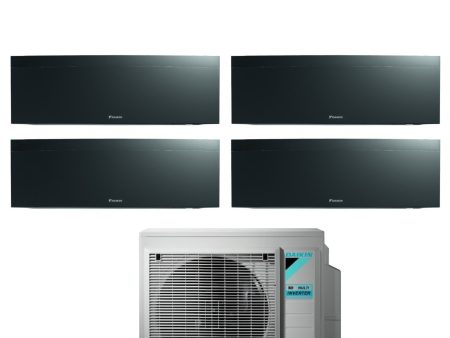 Climatizzatore Condizionatore Daikin Bluevolution Quadri Split Inverter serie EMURA BLACK III 9+9+12+18 con 4MXM80N R-32 Wi-Fi Integrato 9000+9000+12000+18000 Colore Nero  - Garanzia Italiana Supply