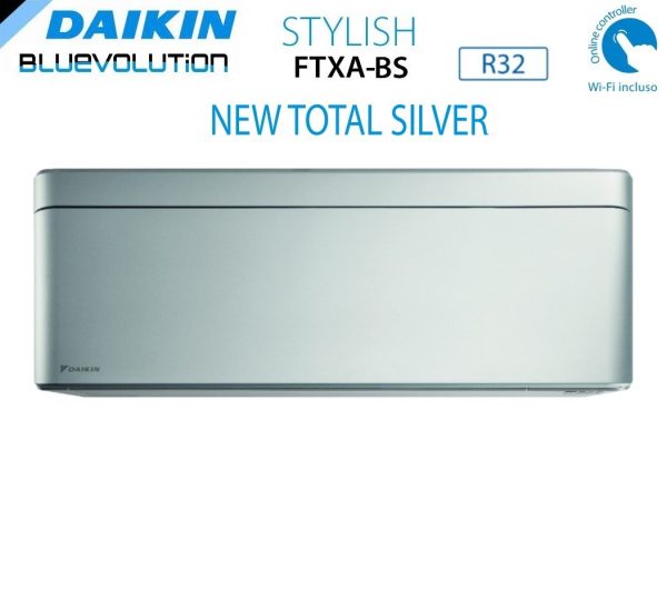 AREA OCCASIONI Unità Interna a Parete Daikin Bluevolution serie STYLISH TOTAL SILVER 9000 Btu FTXA25BS R-32 Wi-Fi Integrato Colore Grigio Argento Online