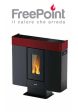 STUFA A PELLET FREEPOINT modello MOON 10 kW colore BORDEAUX Fashion