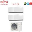 Climatizzatore Condizionatore Fujitsu Dual Split Inverter serie KG 12+12 con AOHG18KBTA2 R-32 Wi-Fi Optional 12000+12000 Online