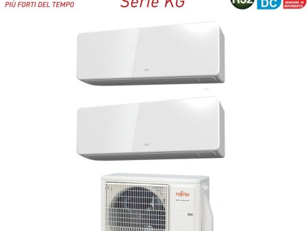 Climatizzatore Condizionatore Fujitsu Dual Split Inverter serie KG 12+12 con AOHG18KBTA2 R-32 Wi-Fi Optional 12000+12000 Online