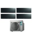 Climatizzatore Condizionatore Daikin Bluevolution Quadri Split Inverter serie EMURA BLACK III 7+7+18+18 con 4MXM80N R-32 Wi-Fi Integrato 7000+7000+18000+18000 Colore Nero  - Garanzia Italiana Fashion