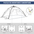 Easycomfort Tenda da Spiaggia Pop Up con 2 Finestre Traforate e Porta Richiudibile, 220x173x120cm Blue e Giallo Supply