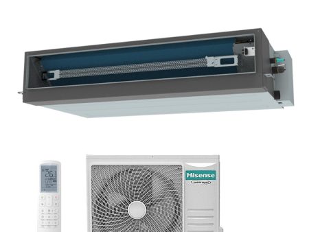 Climatizzatore Condizionatore Hisense Inverter Canalizzato Canalizzabile serie TURBO 36000 Btu AUD105UX4REH8 + AUW105U4RW8 R-32 Wi-Fi Optional Classe A++ A+ con Telecomando di serie Discount