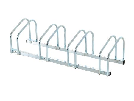 Easycomfort Rastrelliera Portabiciclette Parcheggio per 4 Biciclette Acciaio 100x33x27cm Argento For Sale