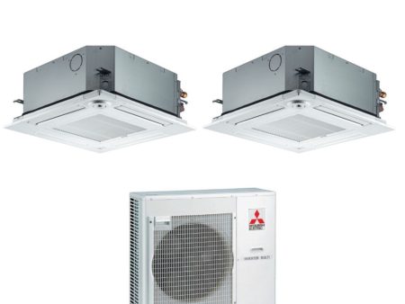 Climatizzatore Condizionatore Mitsubishi Electric Dual Split Cassetta SLZ-M 9+18 con MXZ-4F72VF R-32 Wi-Fi Optional 9000+18000 con Telecomando e Griglia Inclusa Cheap