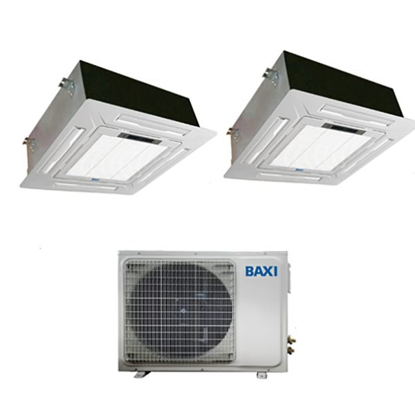 CLIMATIZZATORE CONDIZIONATORE BAXI DUAL SPLIT INVERTER CASSETTA 9000+9000 con LSGT50-2M 9+9 R-32 Online