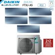 Climatizzatore Condizionatore Daikin Bluevolution Penta Split Inverter serie EMURA SILVER III 9+9+9+9+12 con 5MXM90N R-32 Wi-Fi Integrato 9000+9000+9000+9000+12000 Colore Argento  - Garanzia Italiana on Sale