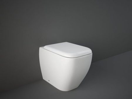 Vaso WC a Pavimento Filo Parete Rak Metropolitan In Ceramica Sedile con Coperchio Flat Metropolitan Originale Online now