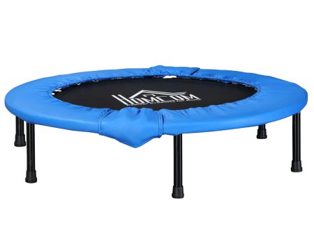 EASYCOMFORT Trampolino Elastico Fitness Pieghevole da Giardino, Φ96.5 x 23 cm, Blu e Nero Supply