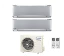 AREA OCCASIONI Climatizzatore Condizionatore Panasonic Dual Split Inverter Serie Etherea Silver 9+12 con CU-2Z50TBE R-32 Wi-Fi Integrato 9000+12000 Argento Hot on Sale