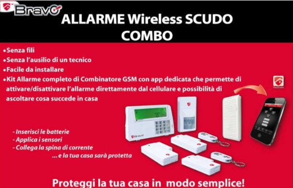 Antifurto Domestico BRAVO Allarme Wireless Scudo Combo Kit Completo 93362 Online