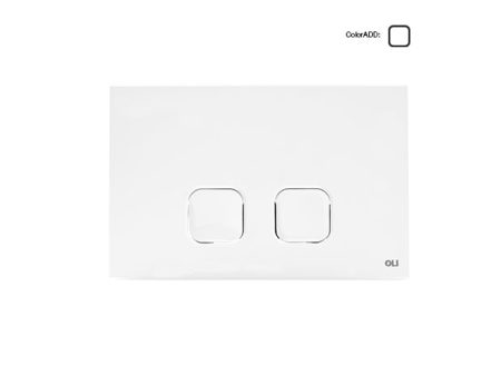 Placca di Comando OLI 74 Plain Doppio tasto per cassetta scarico colore bianco Hot on Sale