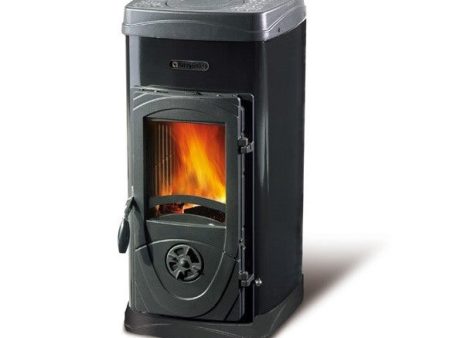 STUFA A LEGNA IN ACCIAIO E GHISA FUOCO CONTINUO LA NORDICA EXTRAFLAME MOD. SUPER MAX 6 KW VERDE Discount