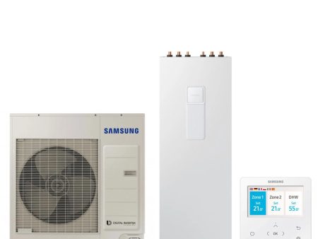 Pompa di Calore Aria-Acqua Splittata Samsung ClimateHub AE260RNWSGG + AE090RXEDGG bollitore di 260 litri Trifase con Comando Incluso Supply