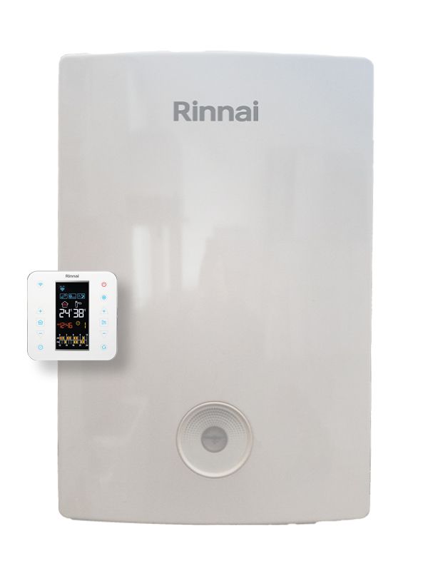 Caldaia Rinnai a Condensazione Momiji 34 kW con Cronotermostato Wi-Fi Intergrato Gpl Low NOx REB-KAI3135FF con Kit Scarico Fumi Sdoppiato di Serie For Sale