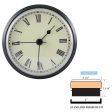 Clock Inserts 90mm (3 1 2 ) Black Bezel, Ivory Roman Dial Cheap